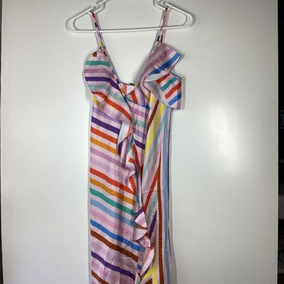 Brogger Edith slip Dress pink multicolors‎ size medium NWT - Picture 3 of 15
